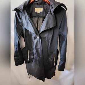 Michael Kors Black Trench Coat. Size Medium